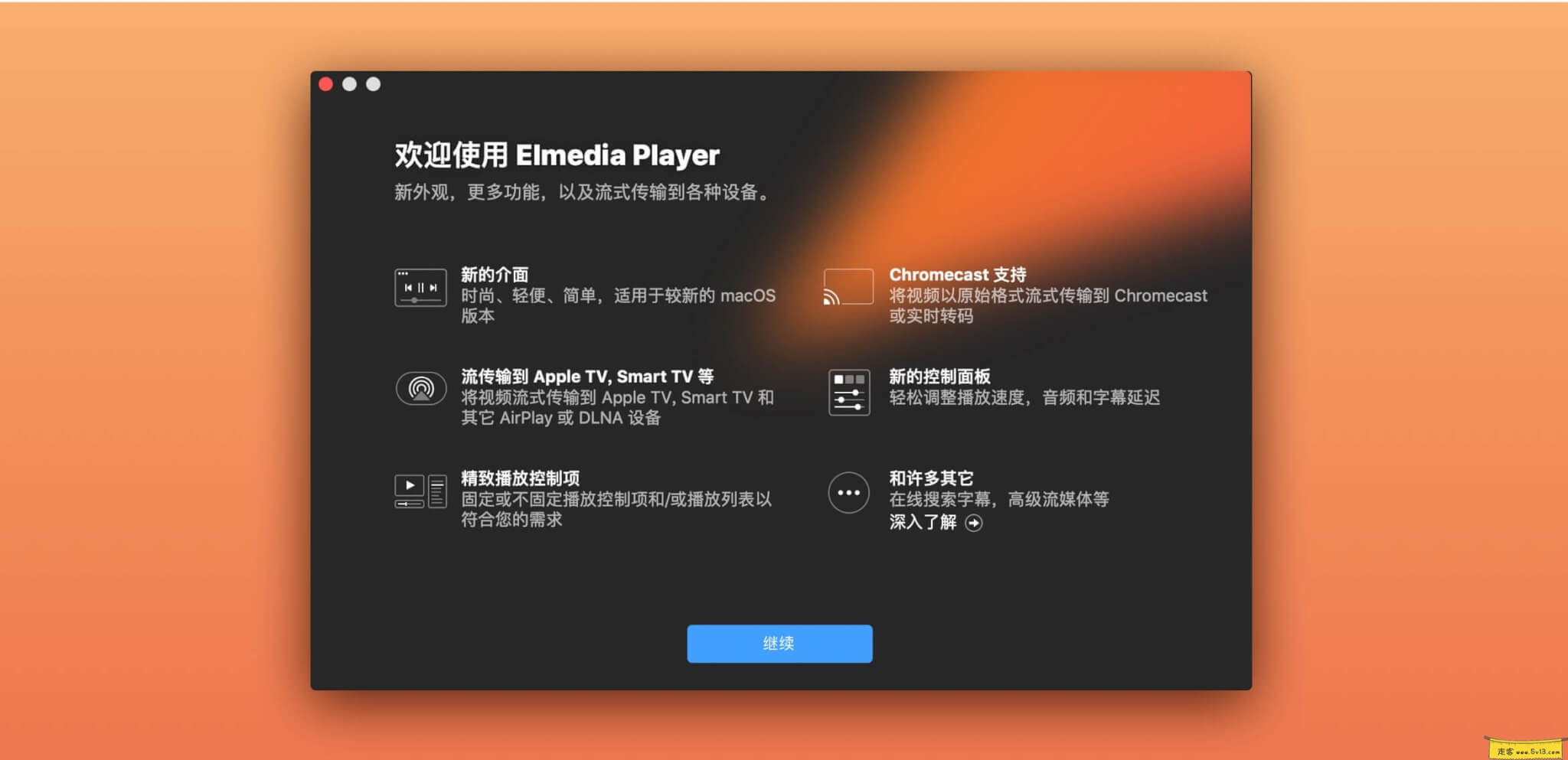 Elmedia player Mac版:全能Mac视频播放器、支持流媒体、在线字幕