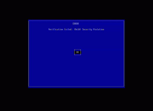 ventoy安全启动提示 Verification failed:(Ox1A) Security Violation 的解決方法
