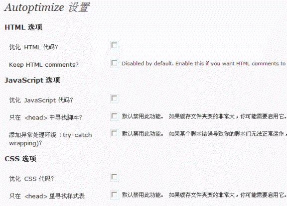 WordPress优化提速 优化HTML、CSS、JS代码插件：Autoptimize